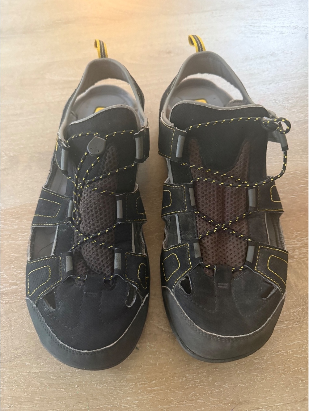 TEVA Men’s Black Gray Outdoor Hiking Sandals Sz 13 Water Sports Camping Trail